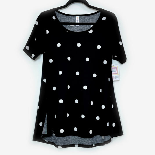 LuLaRoe Vault | Perfect T Swing Top | Size: XS (4-10) | Color: Black/White | Polka Dot | NWT