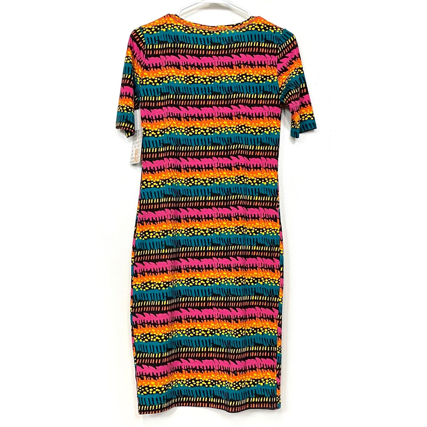 LuLaRoe Julia Bodycon Dress | XS (2-4) | Multicolor | Abstract | NWT