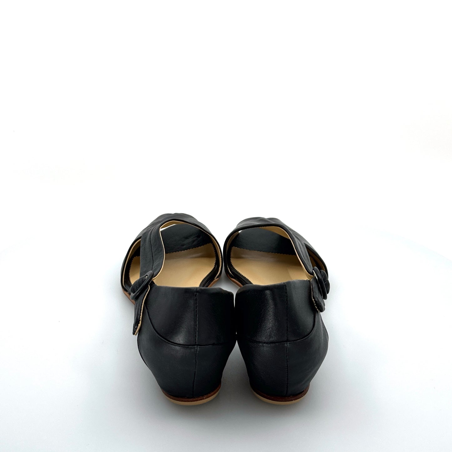 JJill | Womens Artful Peep-Toe Leather Sandals | Color: Black | Size: 9 (40.5) | NIB