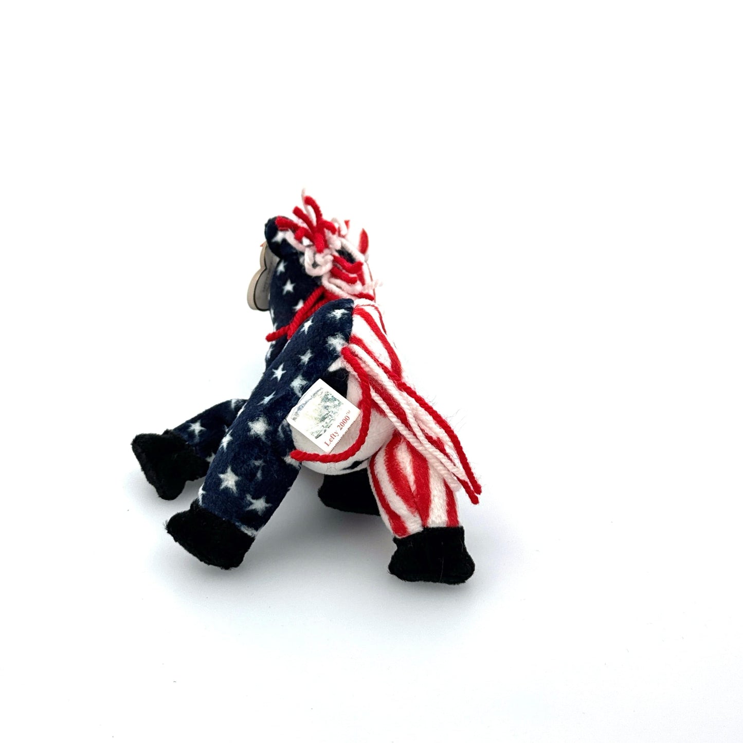 Ty OriginalBeanie Babies | Lefty 2000 Donkey American Flag Plush Toy | EUC