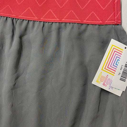 LuLaRoe | Womens Lined Colorblock Lola Skirt | Color: Pink/Gray | Size: XL | NWT