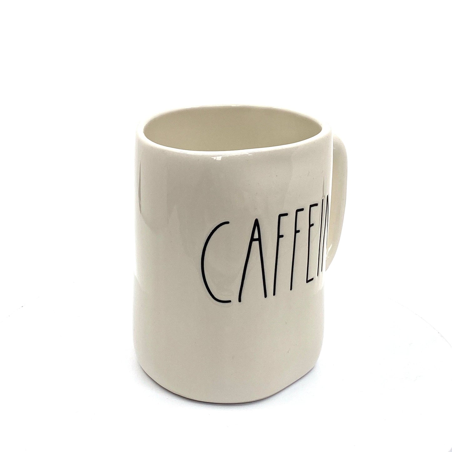 Rae Dunn Artisan Collection ‘CAFFEINE’ Large Letter White Coffee Cup Mug By Magenta