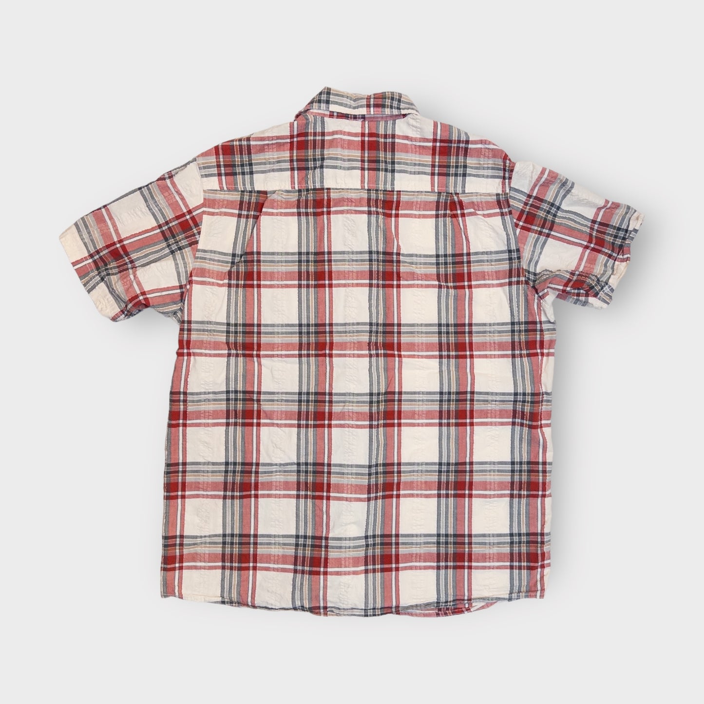 Red Head Casual S/s Button-Up Shirt | XL | Red/Gray Plaid | GUC