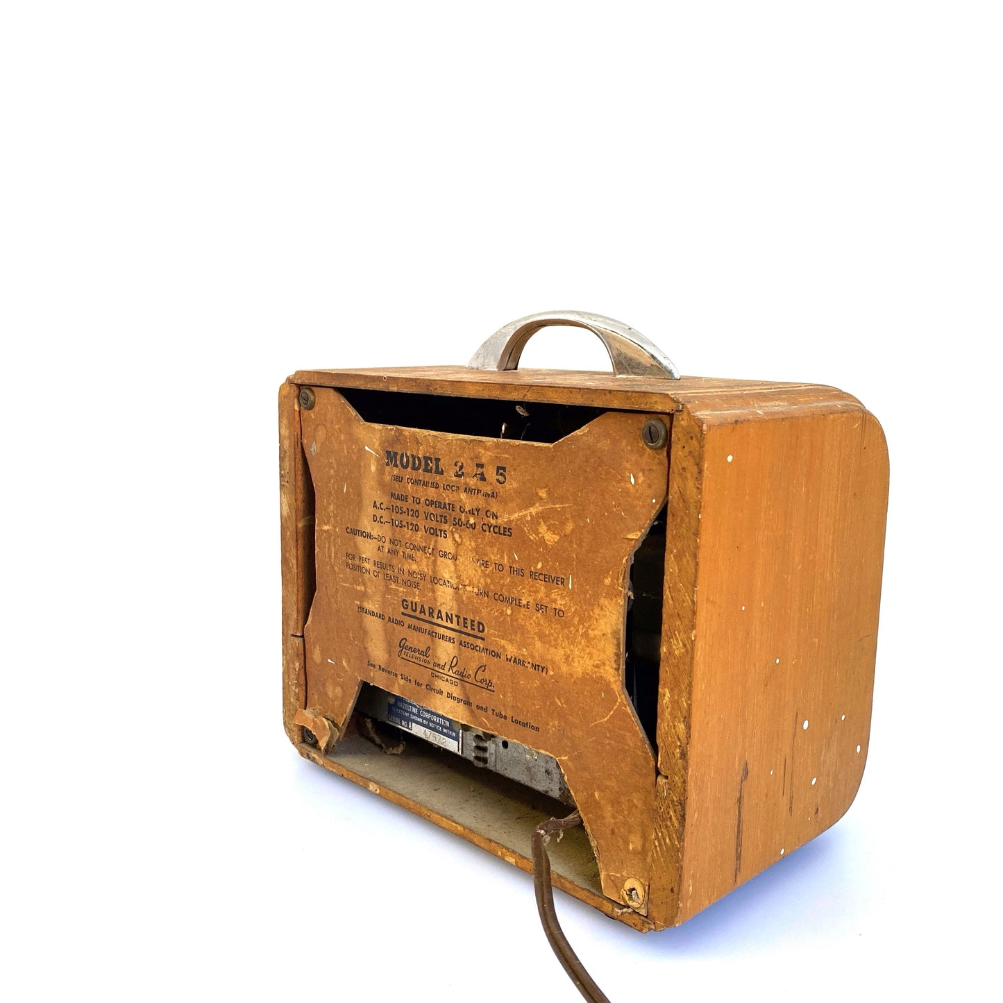 Vintage General Radio Model 2A5 Tabletop Radio (1947) Post-WW2 Tuner
