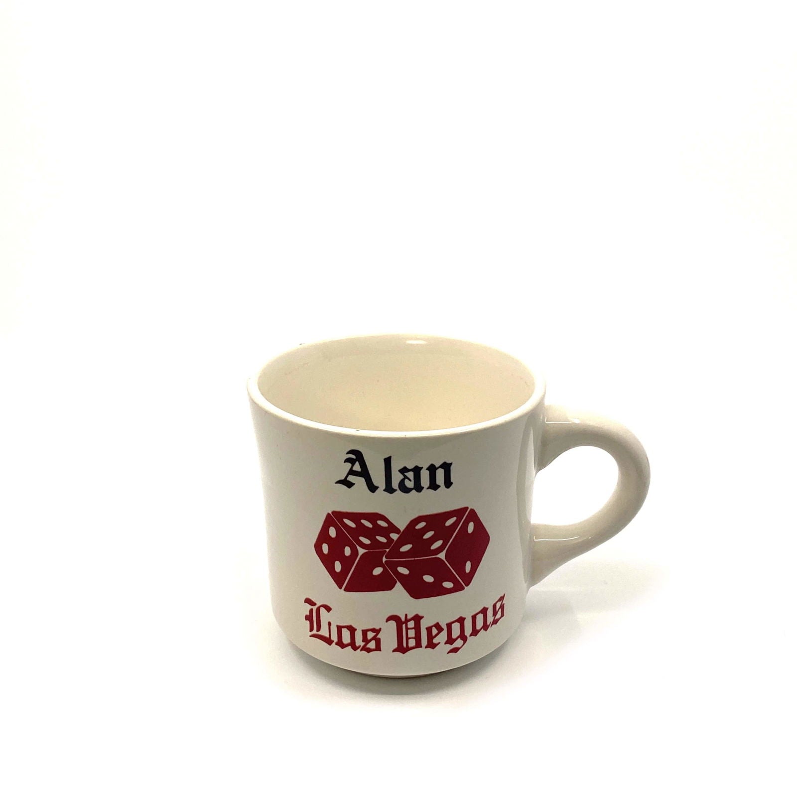 ALAN Las Vegas Dice White Ceramic Personalized Coffee Cup 10 Fl Oz -  | Buy at Parsimony Shoppes