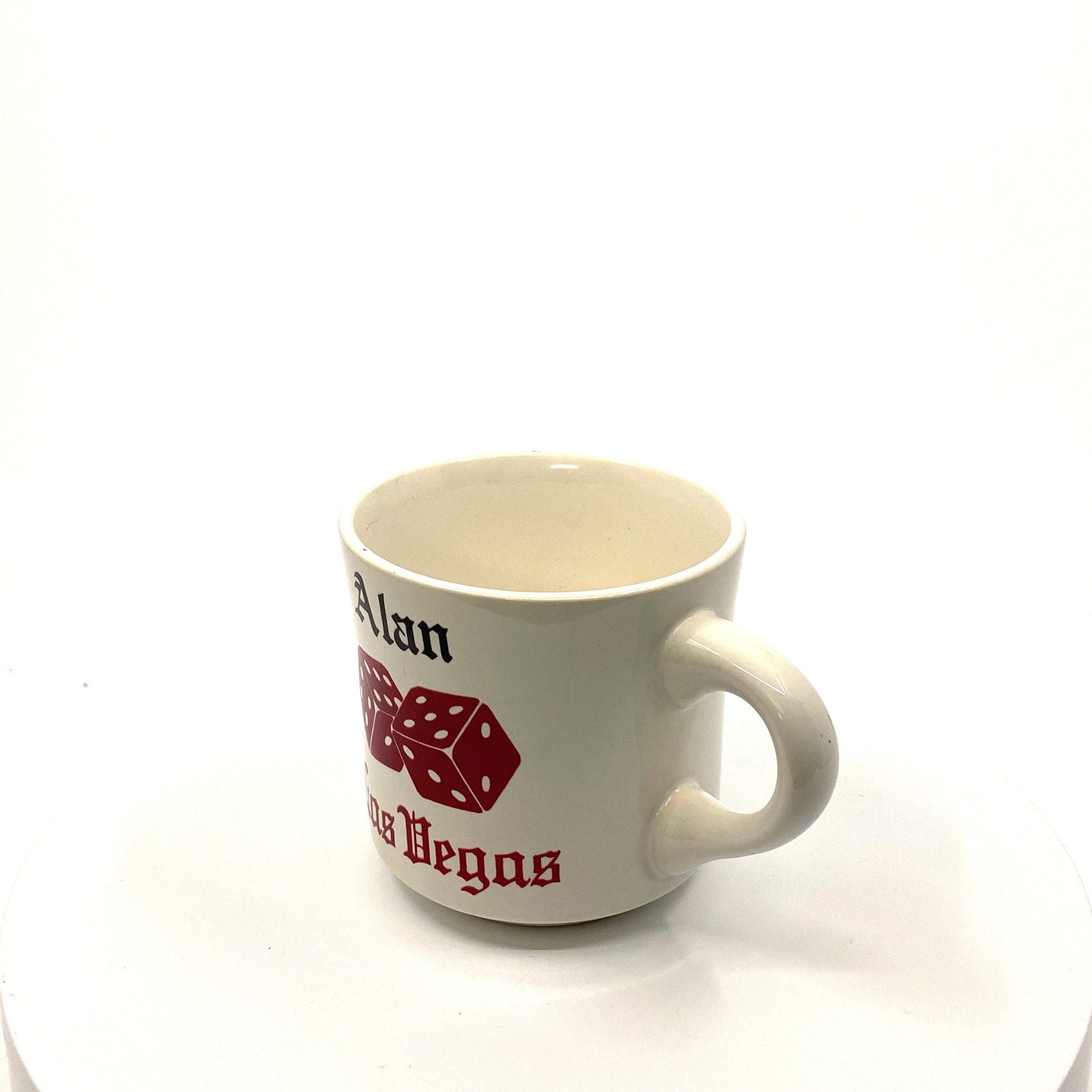 ALAN Las Vegas Dice White Ceramic Personalized Coffee Cup 10 Fl Oz -  | Buy at Parsimony Shoppes