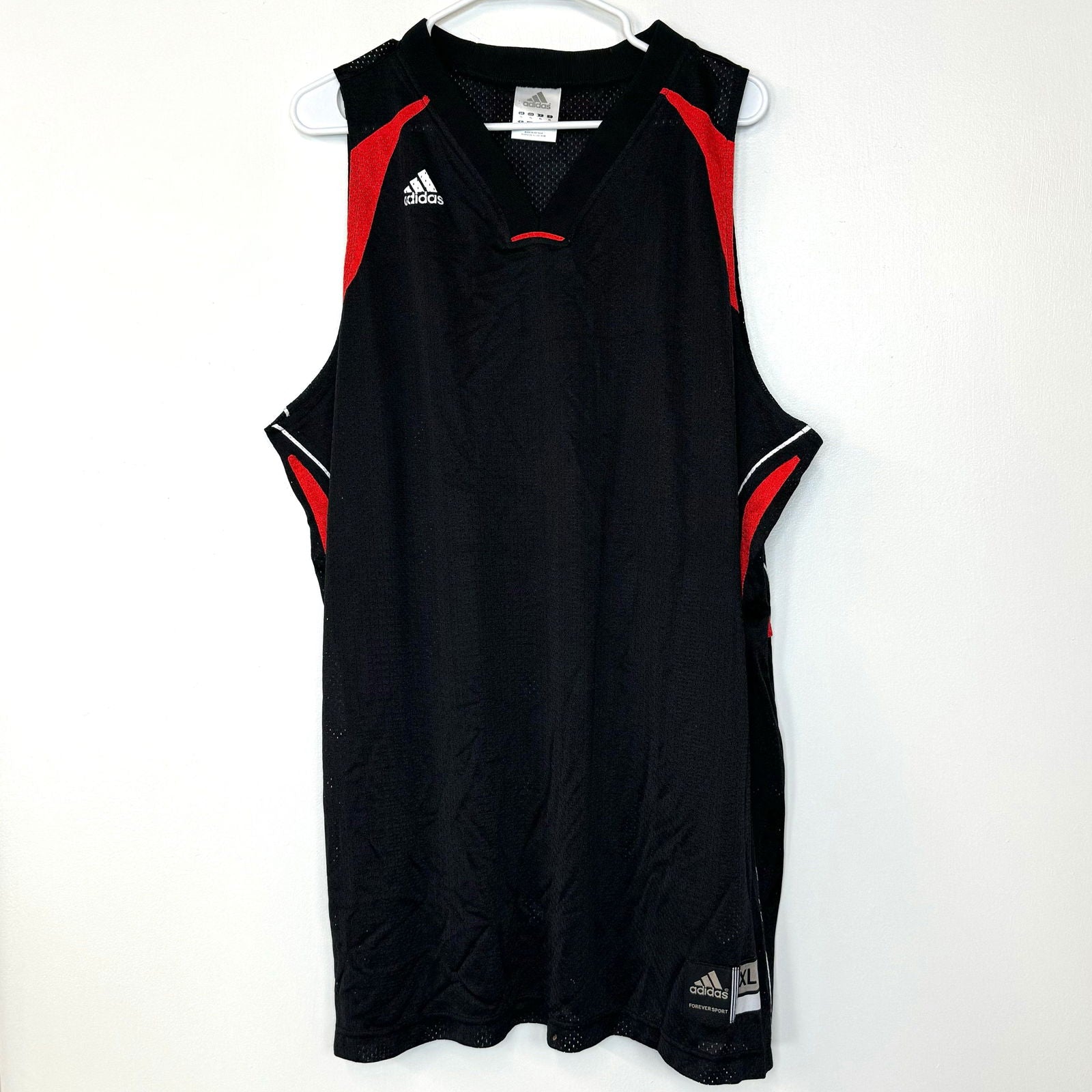 Adidas | Mens Mesh ‘CARDS’ Basketball Mesh Tank Top | Color: Black/Red | Size: XL | NEW -  | Buy at Parsimony Shoppes