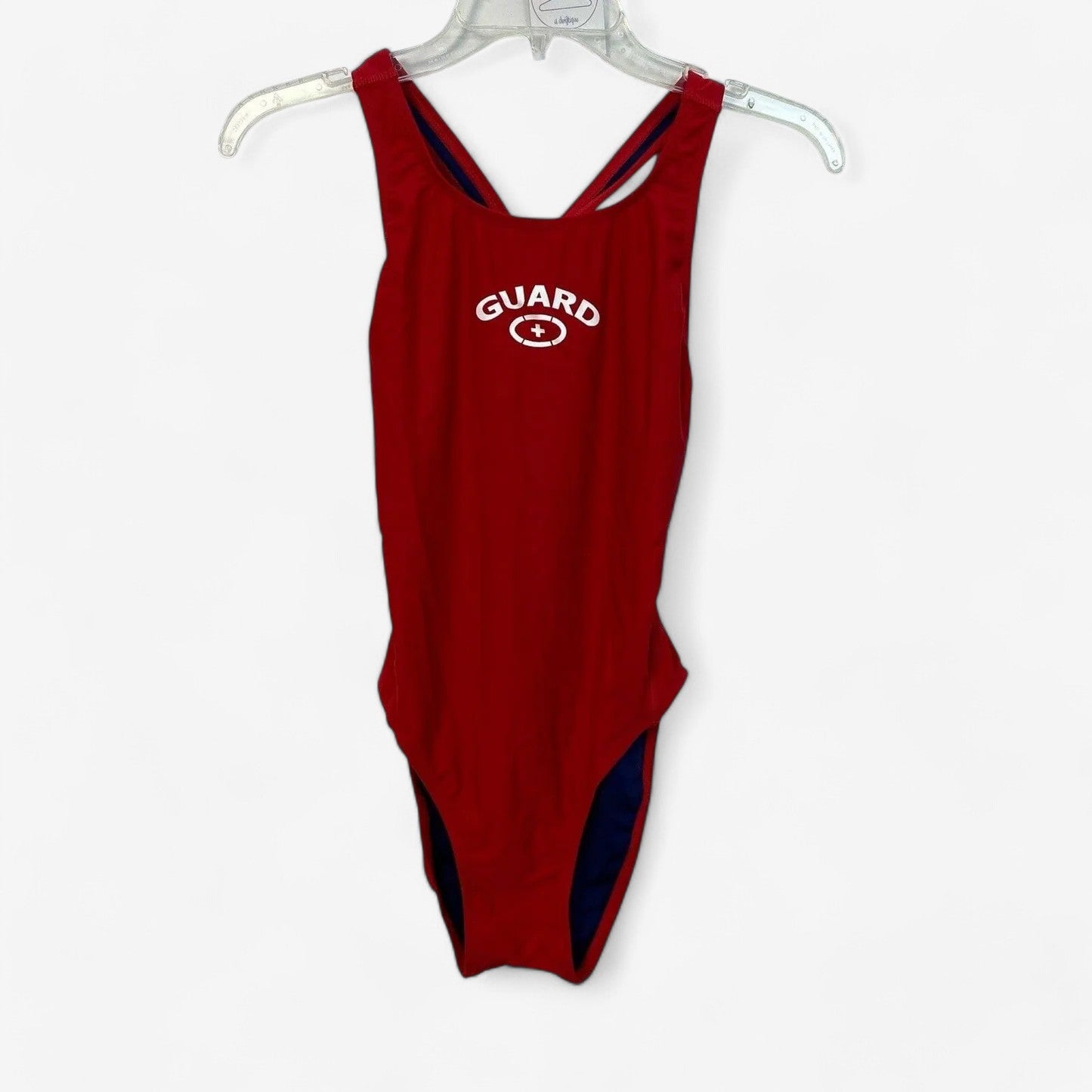 Adoretex Women's Guard Wide Strap One-Piece Swimsuit - Red, Size 34