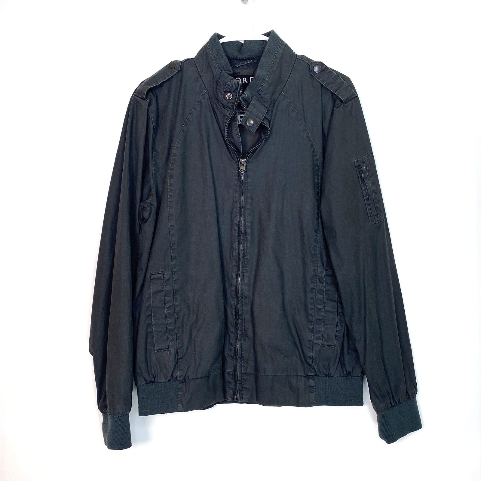 Adventure Giordano Biker Jacket L Gray Solid Long Sleeve Mens Used -  | Buy at Parsimony Shoppes