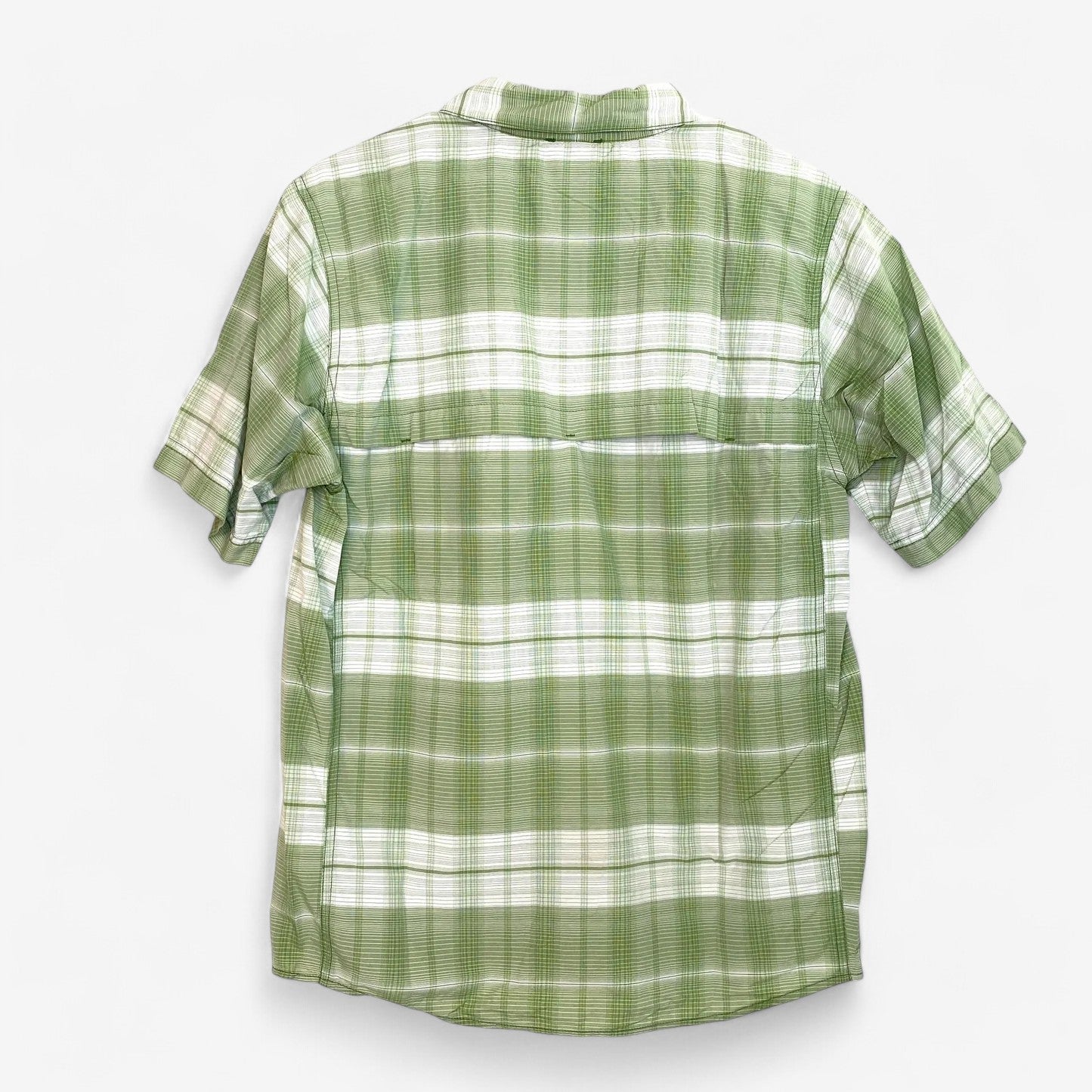 The North Face Men's Short Sleeve Vented Outdoor Shirt - Green Plaid, Size Small