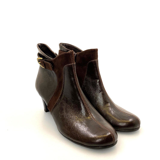 Aerosoles Womens Size 5.5M Brown Faux Leather PLAYROOM Ankle Boots -  | Buy at Parsimony Shoppes