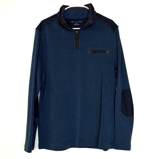 Age of Wisdom Mens Size M Blue 1/4 Zip-Up Sweater L/s Pre-Owned -  | Buy at Parsimony Shoppes