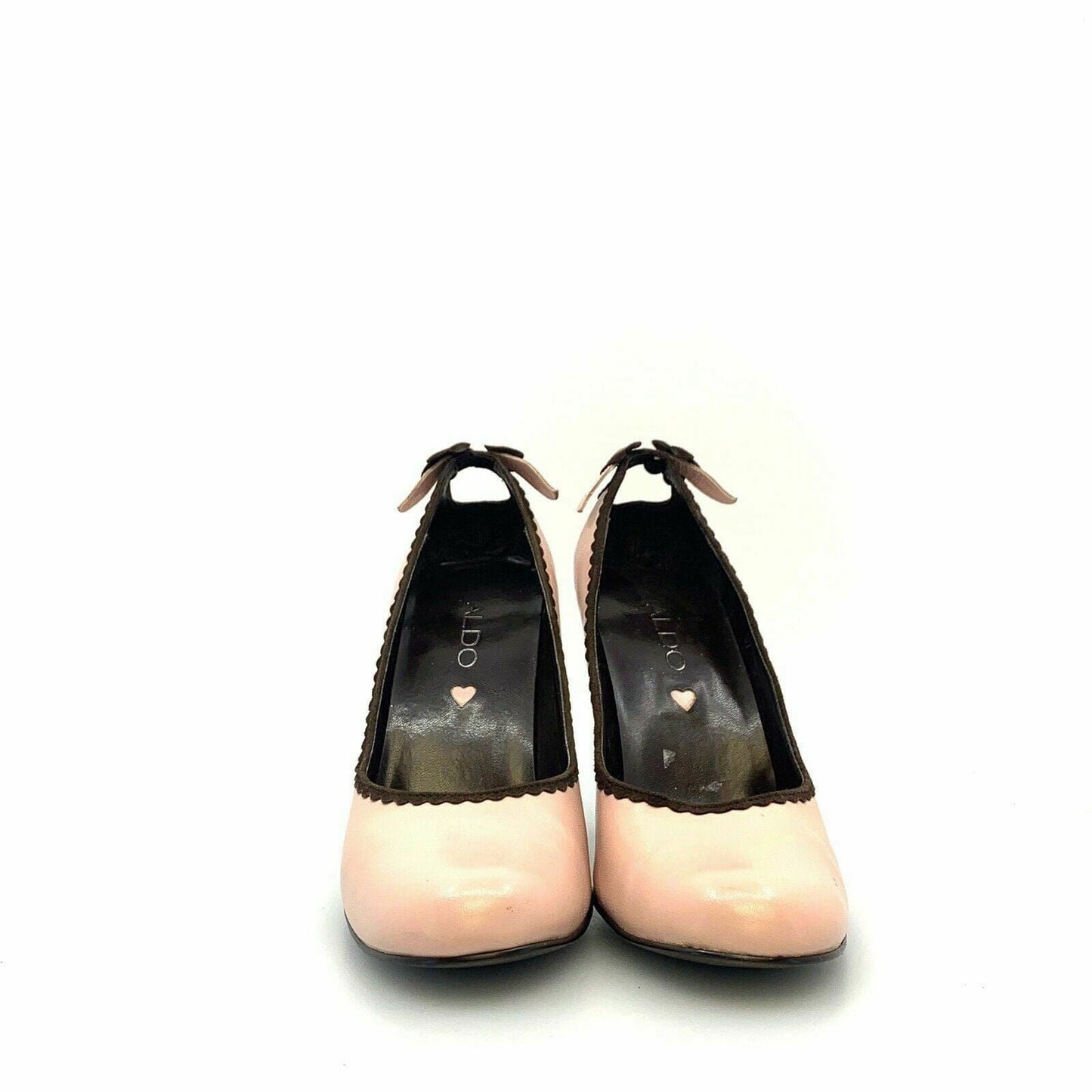 Aldo Womens Round Toe Spool Heel Cutout Flower Pumps, Pink / Brown - Size 6.5 -  | Buy at Parsimony Shoppes
