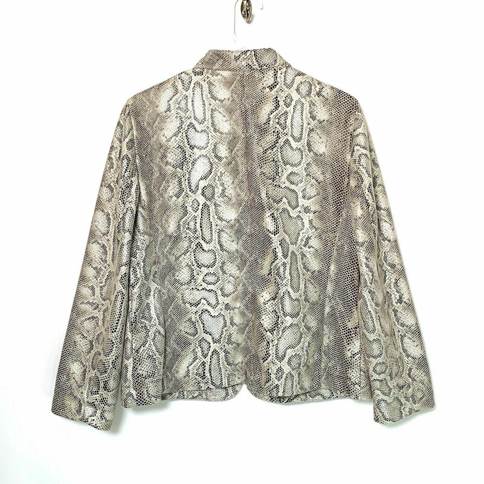 Alfred Dunner Petite Womens Full Zip Jacket | 12P (L) | Gray Snakeskin | EUC -  | Buy at Parsimony Shoppes