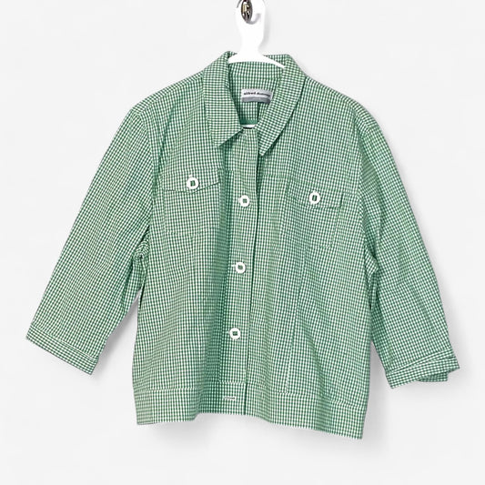Alfred Dunner Women's Petite Green Check Jacket - "Just Checking" Collection - Size 18P - New with Tags