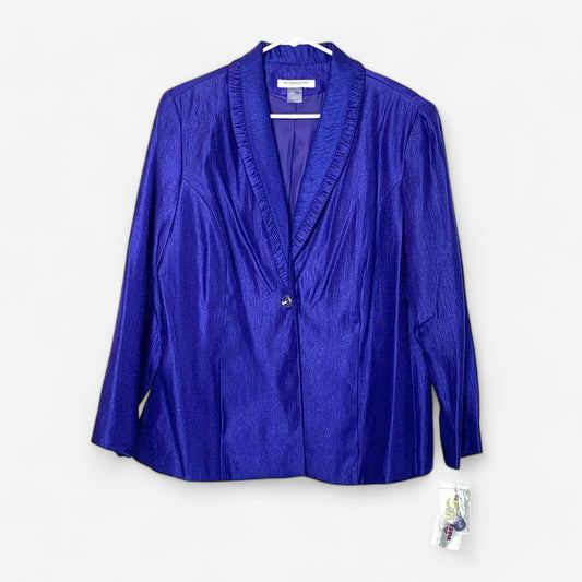 Allison Daley Petite Women's Purple 1-Button Jacket - Size 14P