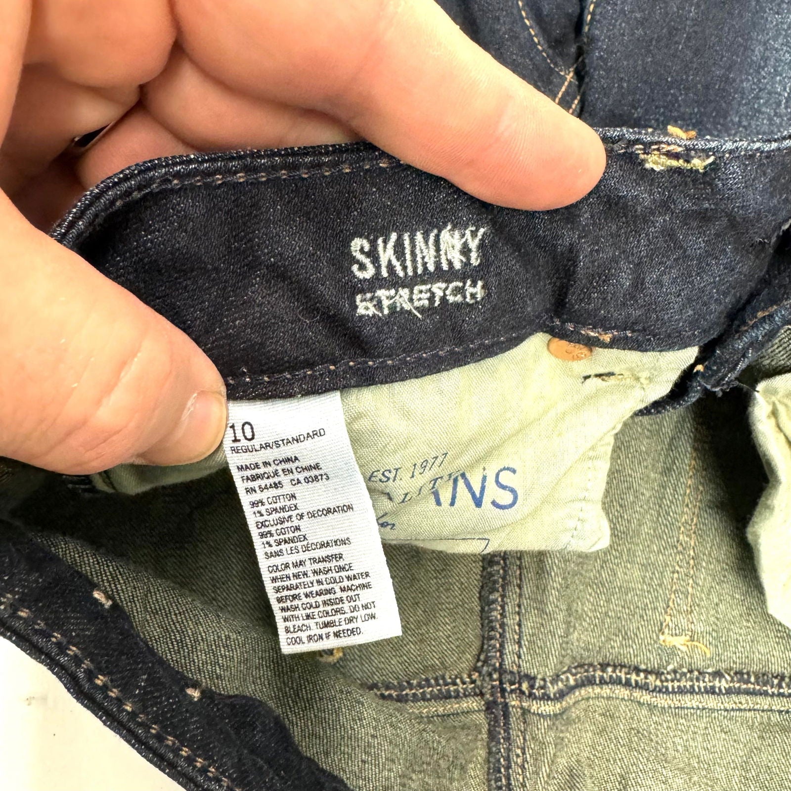 America Eagle Outfitters | Womens Skinny Stretch Jeans | Color: Blue | Size: 10 | Pre-Owned -  | Buy at Parsimony Shoppes