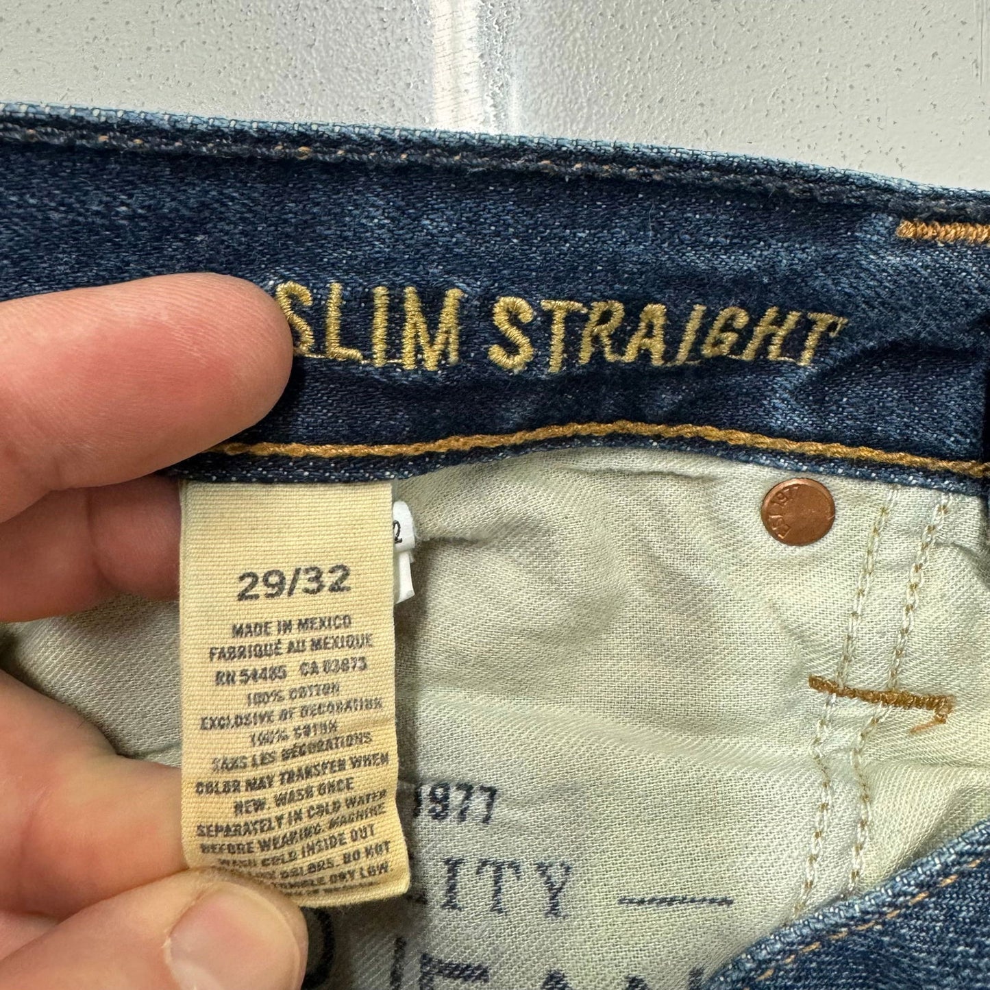 American Eagle Outfitters | Mens Slim Straight Denim Jeans | Color: Blue | Size: 29/32 -  | Buy at Parsimony Shoppes