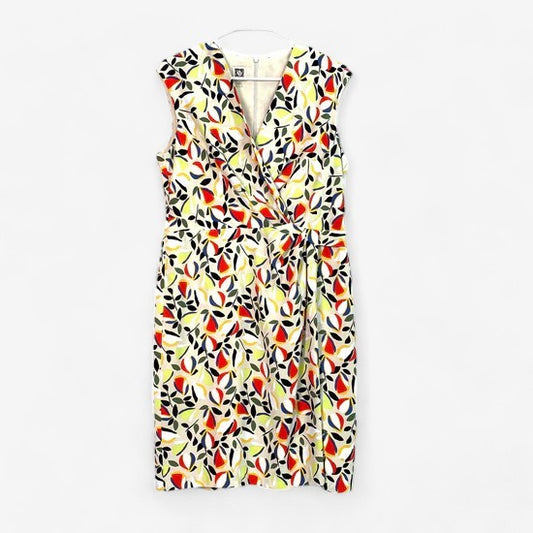 Anne Klein Women's Size 12 Sleeveless Knee-Length Gathered Dress