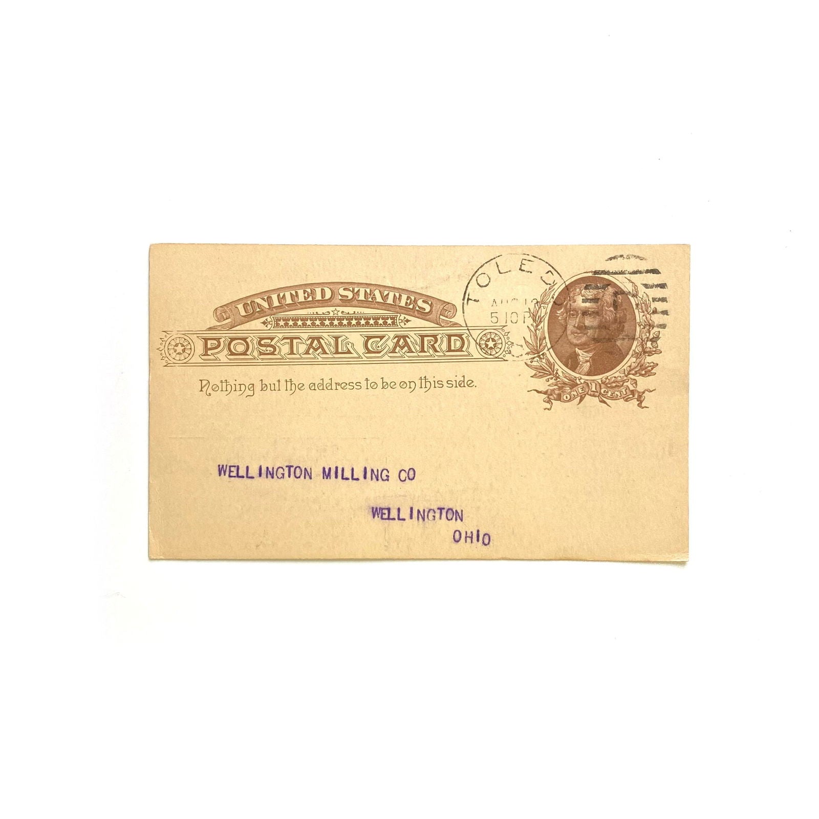 Antique Postal Card - Wheat, Corn, Oats Weights, 1897 - One Cent -  | Buy at Parsimony Shoppes
