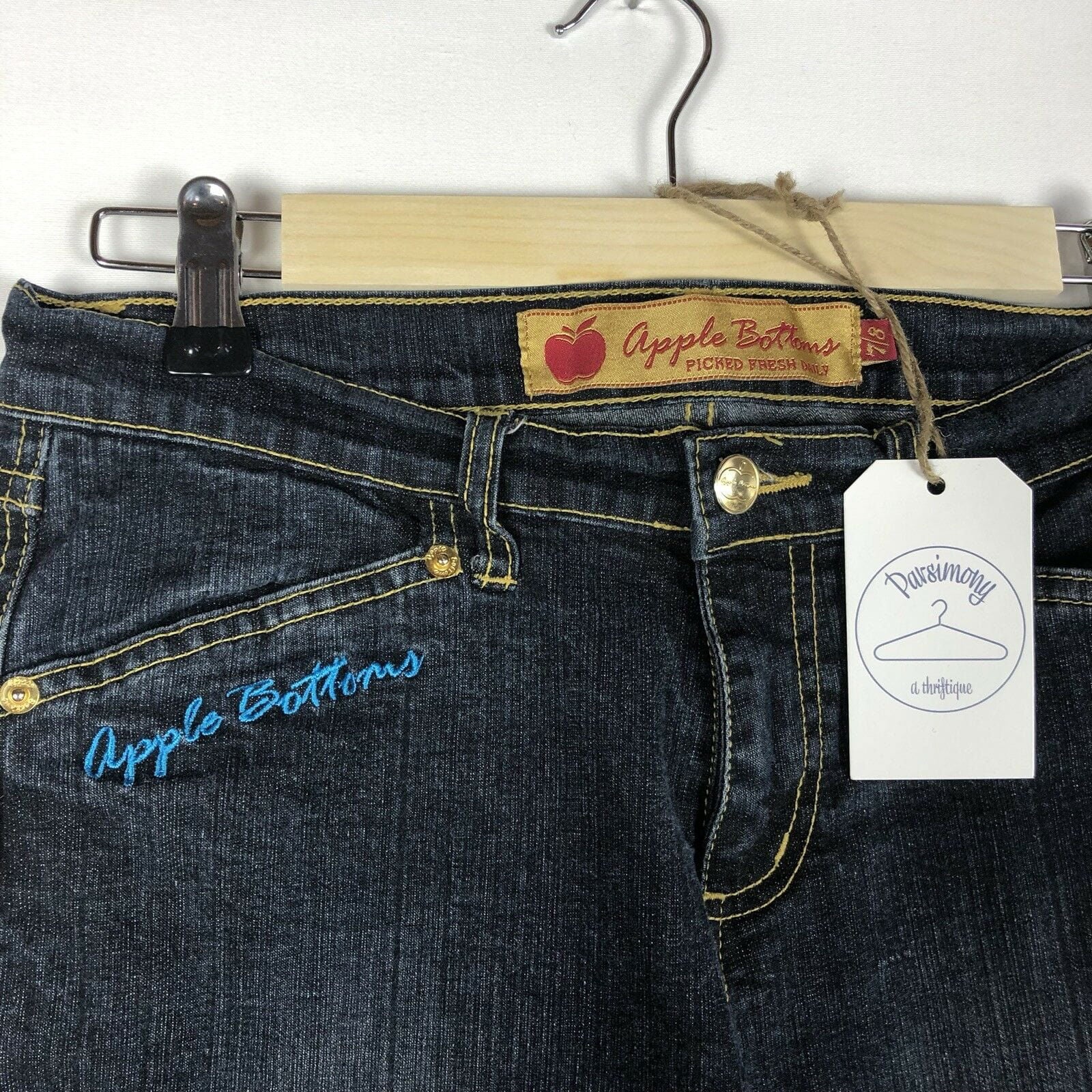 Apple Bottoms Womens Size 7/8 Blue Denim Stretch Capris -  | Buy at Parsimony Shoppes