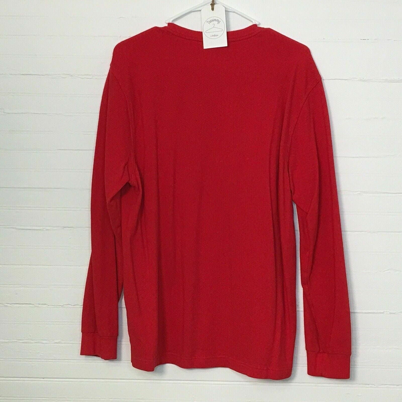 Apple Logo Men Red T-Shirt Size L Employee Only White Embroidered Apple.Com -  | Buy at Parsimony Shoppes