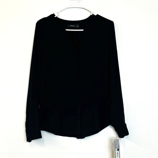 Apt. 9 Womens Size M ‘Black Tie’ Top Shirt Blouse L/s NWT -  | Buy at Parsimony Shoppes