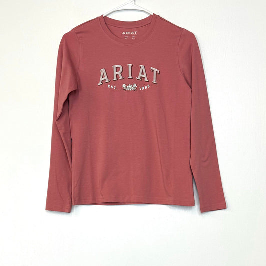 Ariat | Kids L/s Flora T-Shirt | Color: Dusty Rose | Size: L/12 | NWT -  | Buy at Parsimony Shoppes