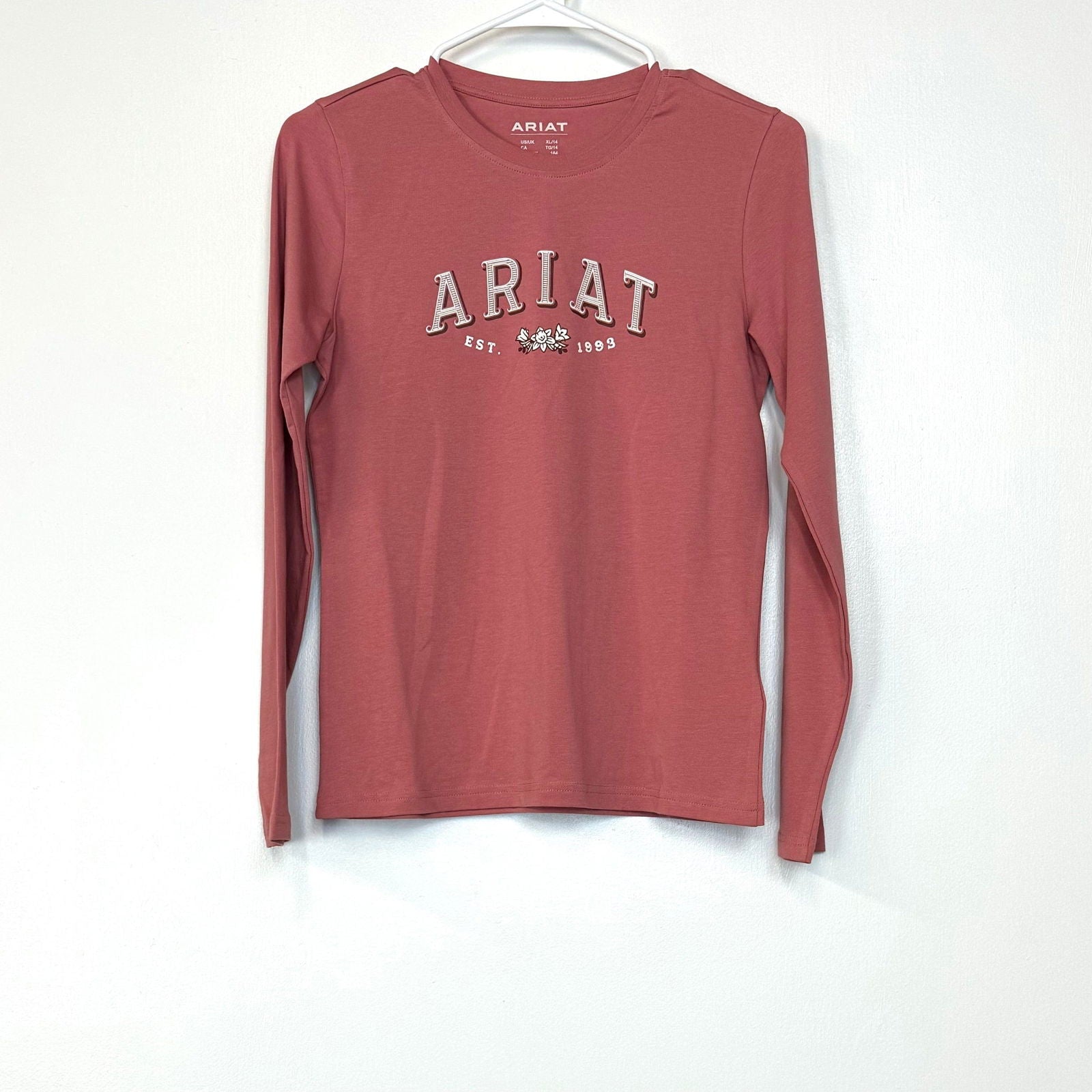 Ariat | Kids L/s Flora T-Shirt | Color: Dusty Rose | Size: XL/14 | NWT -  | Buy at Parsimony Shoppes