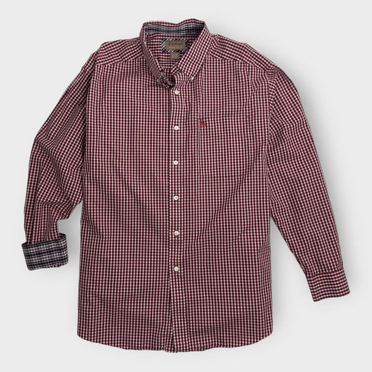 Ariat Mens Button-Down L/s Dress Shirt | XL | Red Plaid | Wrinkle-Free | EUC -  | Buy at Parsimony Shoppes