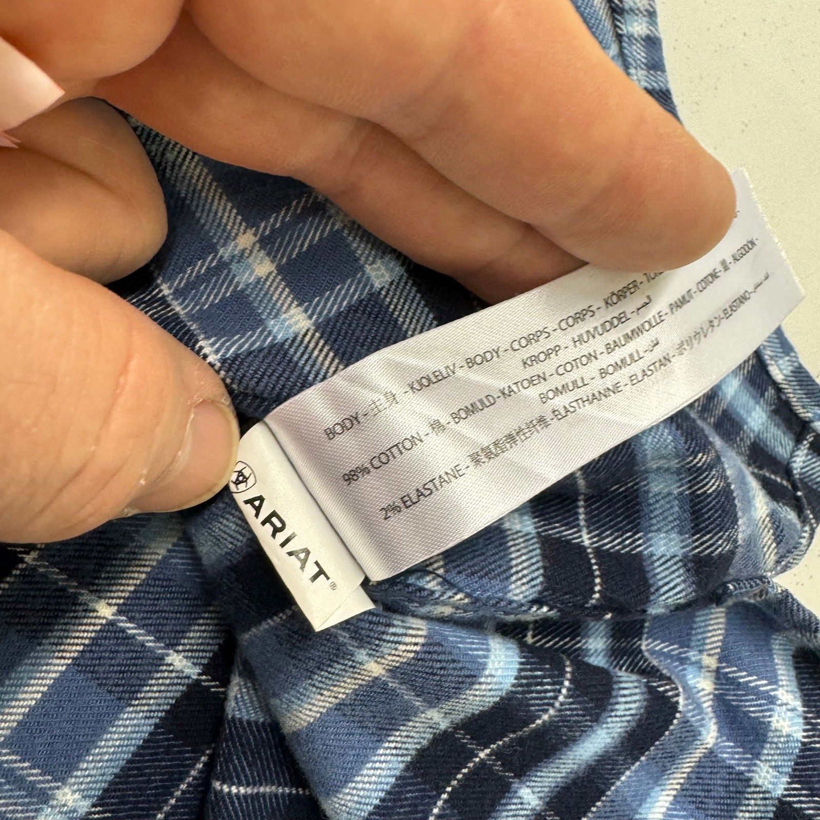 Ariat Rebar | Plaid Flannel Durastretch LS Work Shirt | Color: Blue | Size: 3XL | NWT -  | Buy at Parsimony Shoppes