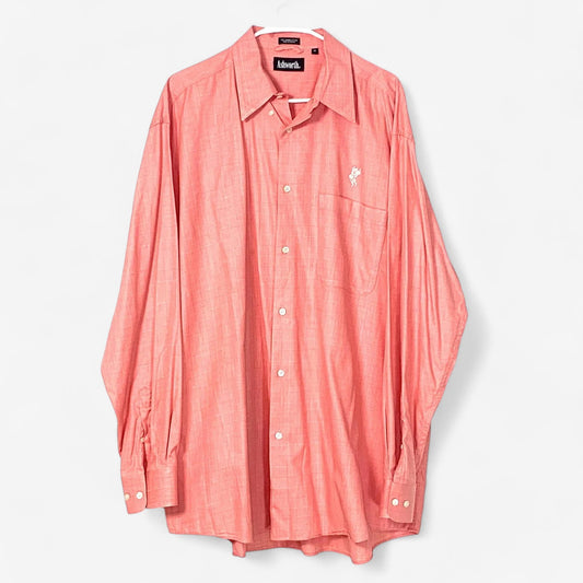 Ashworth Golf Men's Pink Check Dress Shirt - Button-Up Long Sleeve - Size XL - Pre-Owned