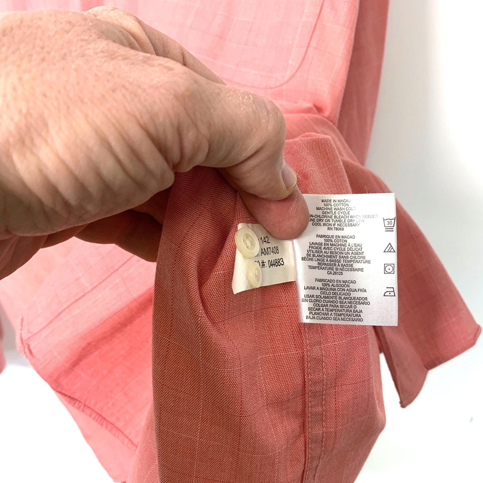 Ashworth Golf Mens XL Pink Check Dress Shirt Button Up Long Sleeve -  | Buy at Parsimony Shoppes
