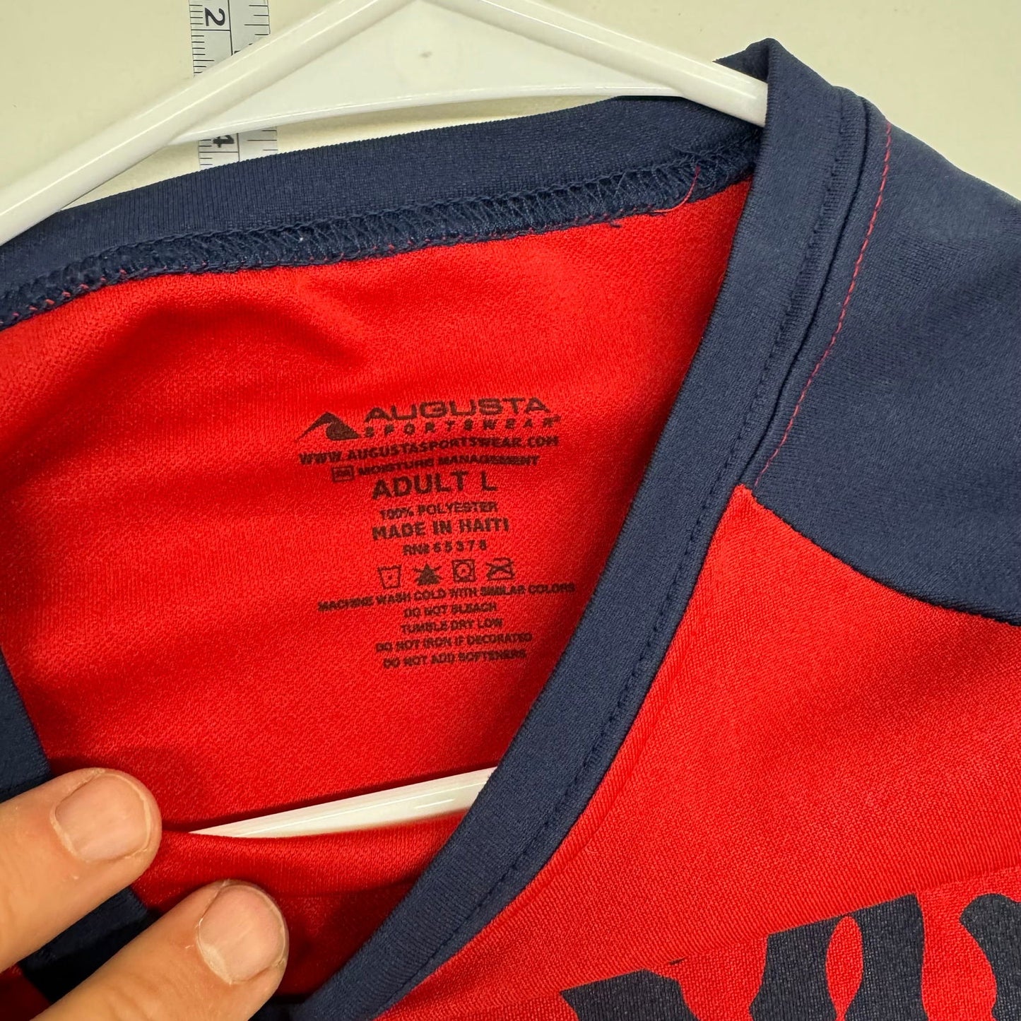 Augusta Sportswear | Red Sox #16 Colorblock Raglan T-Shirt | Color: Red/Blue | Size: L | Pre-Owned -  | Buy at Parsimony Shoppes