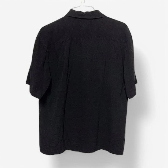 Aureus Men's Size XL Black Lounge Club Shirt with Dice and Playing Cards Design