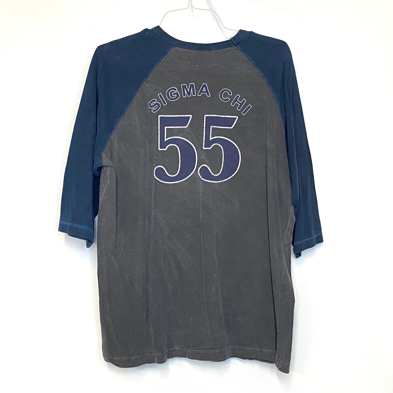 Authentic Pigment "Sigma Chi" Mens Size XL Blue Gray Raglan T-Shirt ¾ Sleeve Pre-Owned -  | Buy at Parsimony Shoppes