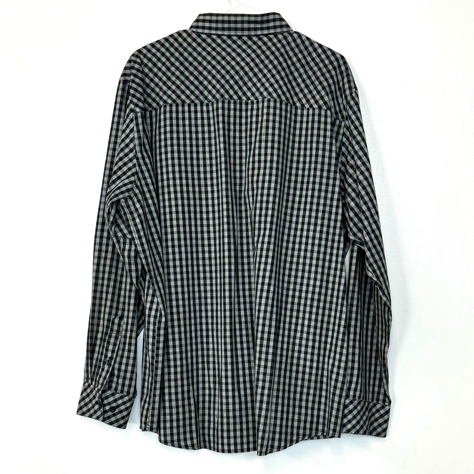 Avirex | Embroidered Box Check Button-Up Shirt | Size: 2XL | Color: Black/Gray | Pre-Owned -  | Buy at Parsimony Shoppes