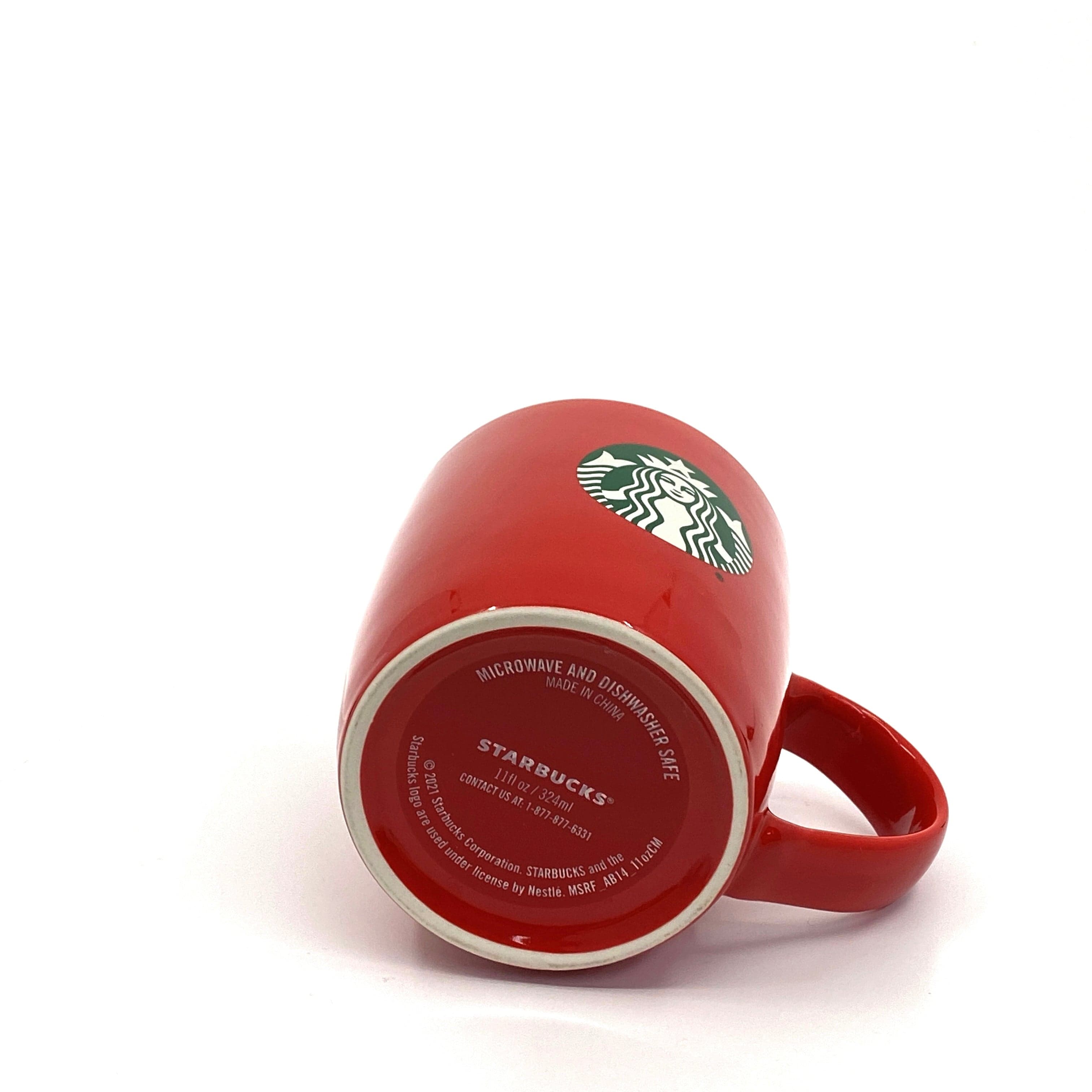 Starbucks 2021 Red Holidays Logo Coffee Mug 11 fl oz EUC