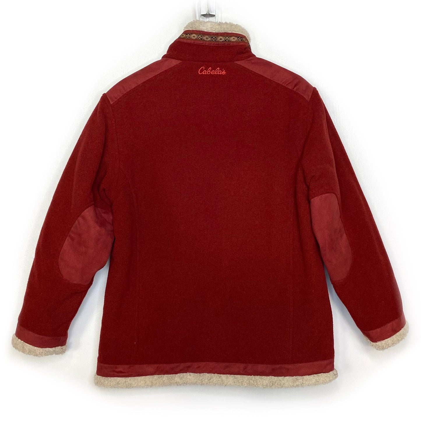 Womens Double Button Sherpa Fleece Tunic CLASSIC RED