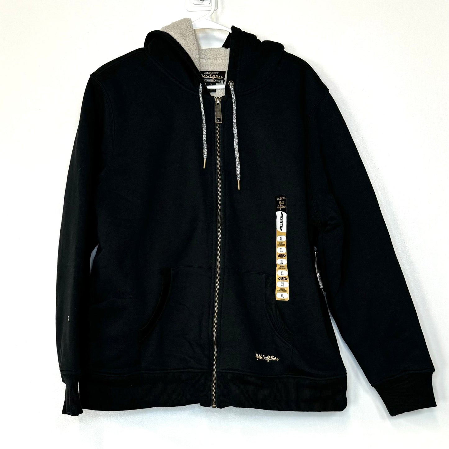 Noble Outfitters | Womens Sherpa Lined Full Zip Hoodie | Color: Black | Size: XL | NWT
