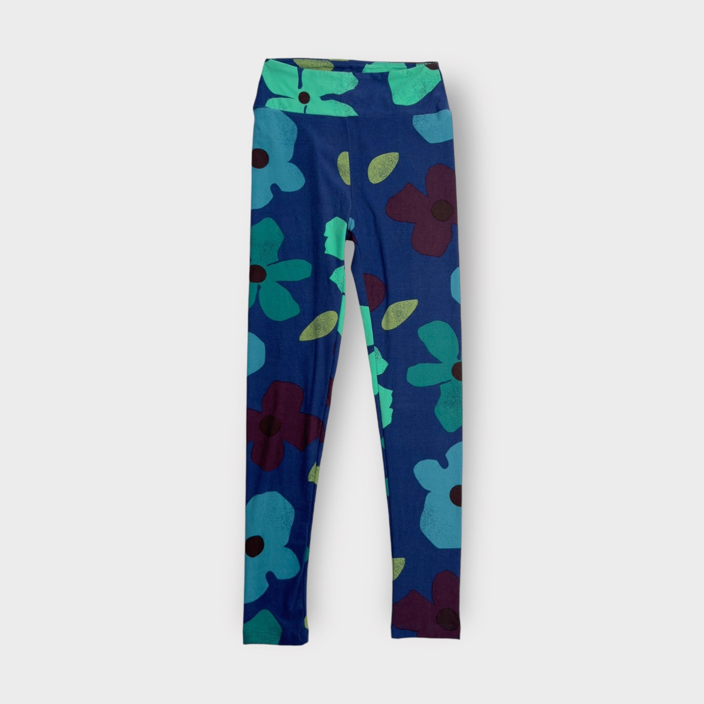 LuLaRoe Leggings | OS (2-10) | Blue/Green/Purple Bold Floral Print | New