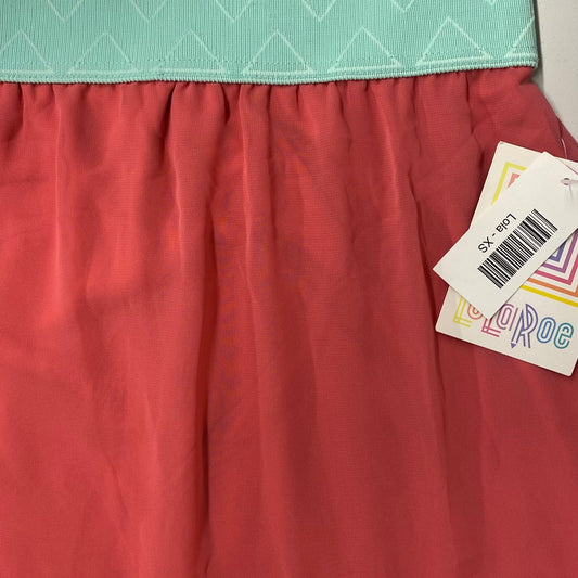 LuLaRoe | Womens Lined Colorblock Lined Skirt | Color: Seafoam Blue/Pink | Size: XS | NWT