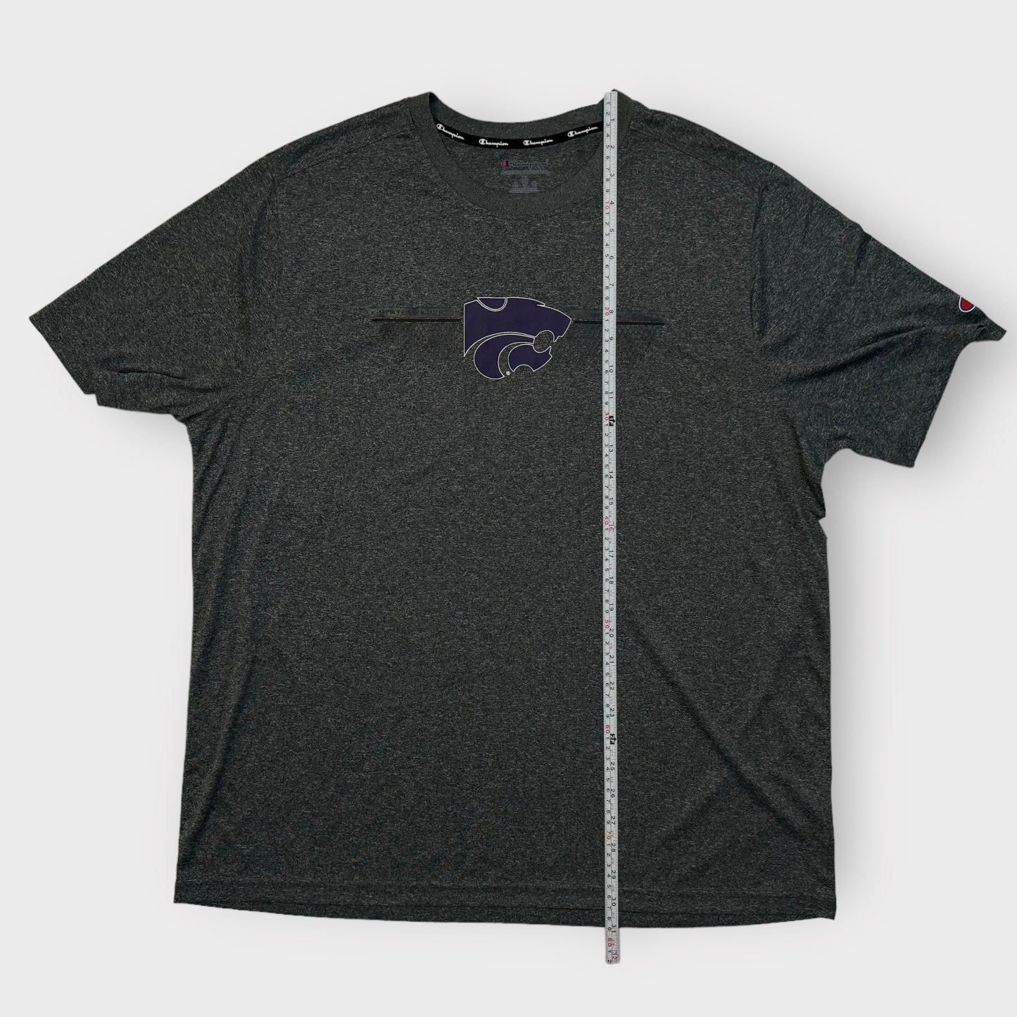 KANSAS STATE WILDCATS S/s Poly T- Shirt | XL | Gray Heathered | Champion | NWT