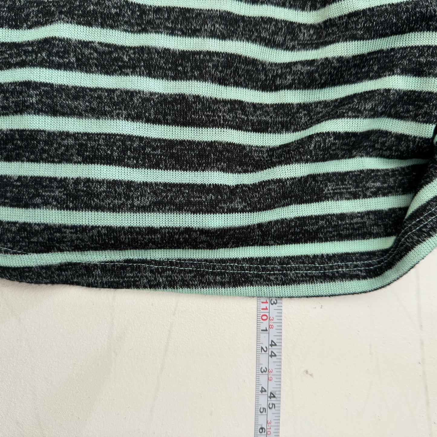 LuLaRoe | Sarah Cardigan Sweater | XS (00-4) | Black/Mint | Heathered/Striped | NWT