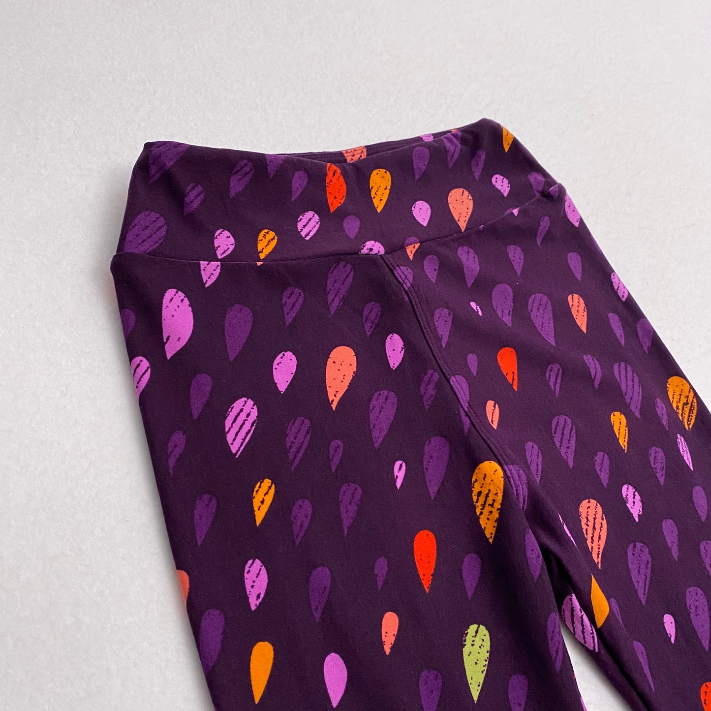 LuLaRoe Juniors Leggings | Tween (00-0) | Purple/Multicolor Droplets | Buttery Soft | New