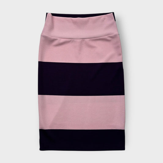 LuLaRoe Cassie Pencil Skirt - Purple & Pink Wide Striped - Women's S (4-6) - NWT