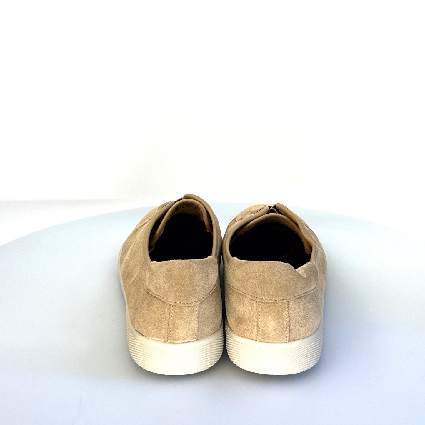 Vionic | Jean Suede Sneakers Water Resistant Cup Sole Shoes | Color: Cream/Tan | Size: 8 | Pre-Owned