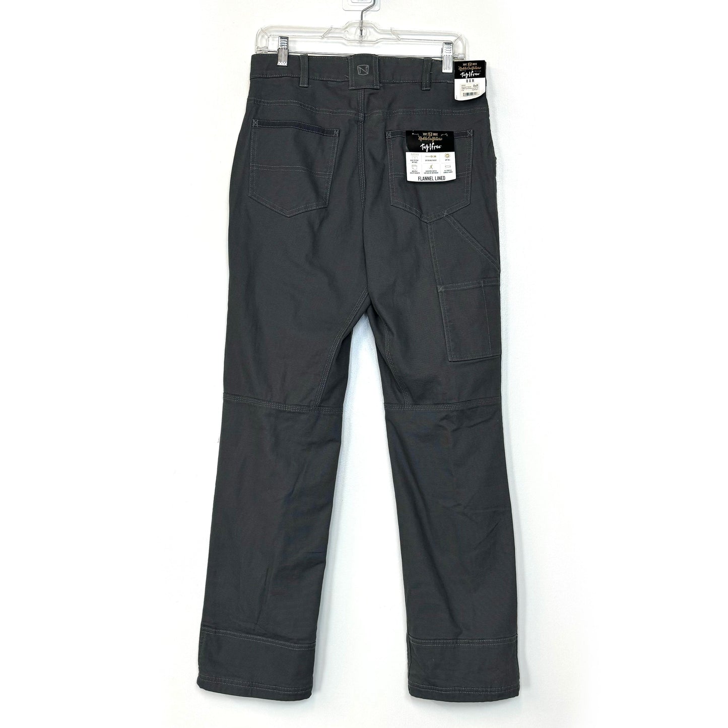 Noble Outfitters | Tug-Free Flannel Lined Utility Pant | Color: Asphalt Gray | Size: 8xR