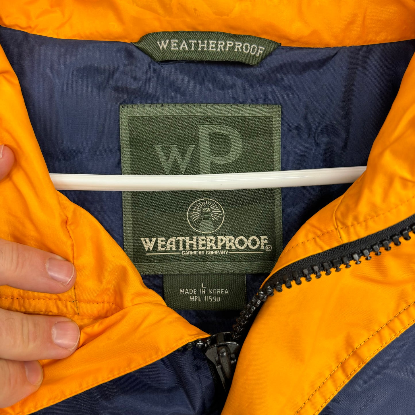 Weatherproof Kruger Seeds | Mens Windbreaker Jacket | Color: Blue/Yellow | Size: L