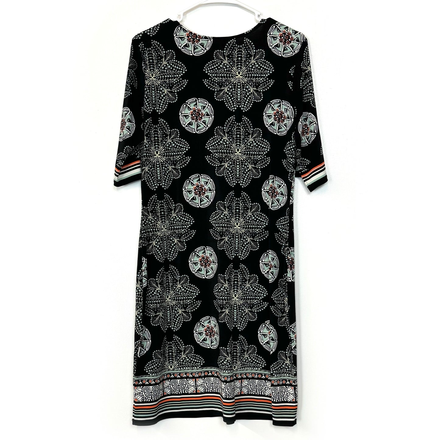 Max Studio | Womens Mandala Print 1/2 Sleeve Dress | Color: Black/White | Size: XL | Pre-Owned